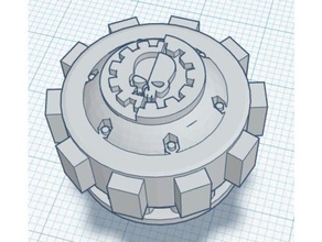 imperial knight back reactor extension mechanicus logo toys & games 40k titan warhammer 3d print model - Mito3D