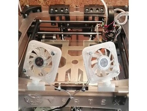 el apoyo de los fans vértice Impresora 3d accesorios 3dprintable las piezas vértices Ventilador 40mm 40 mm del ventilador soporte refrigeración doble extrusor extrusora vertexevo 8400 k8400 3d print model - Mito3D