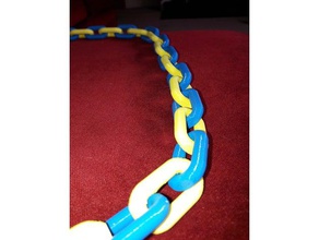 chunky chain - abwechselnd farbige links Teile Kette Multi-farbigen multi-farbig 3d print model - Mito3D