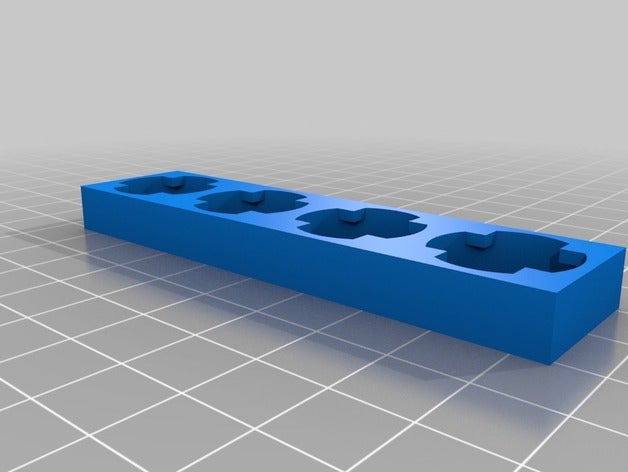 18650 batería de lipo 4-up soporte la electrónica 3D print model - Mito3D