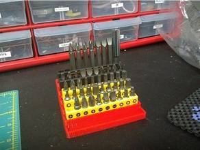 drill bit holderholder organization 3d print model - Mito3D