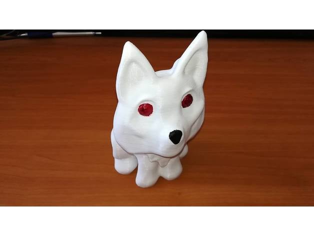 lobo fantasma tem a arte 3D print model - Mito3D