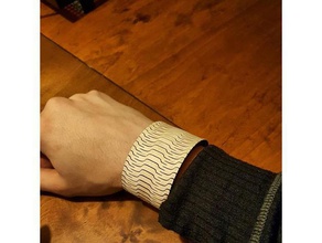 living hinge bracelet lasercut bracelets 3d print model - Mito3D