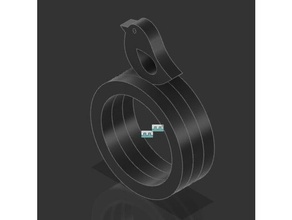 bird ring lasercut rings 3d print model - Mito3D