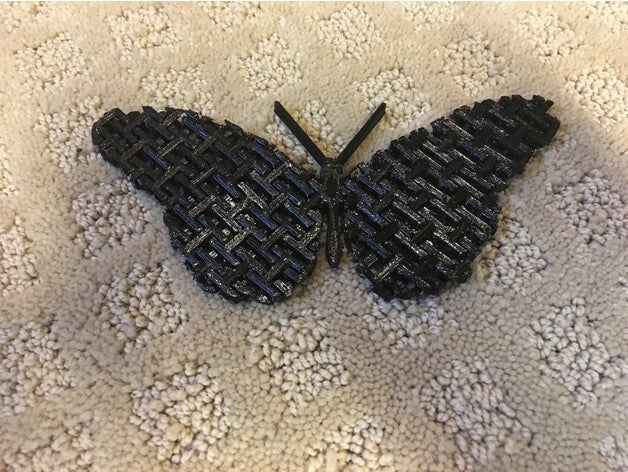articulated chain mail butterfly remix animals 8ran animal bug cool fidget toy flex madewithtinkercad moveable nature revar tactile tinkercad toys 3D print model - Mito3D