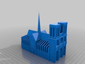 model notre dame paris 3d baskı mimarlık 3d print model - Mito3D