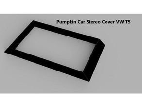 pumpkin car stereo cover vw t5 automotive 3d print model - Mito3D