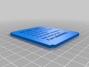 la vie de plaque les signes et logos devis guillemets 3d print model - Mito3D