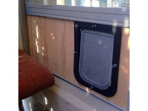 pet door window pets cat diy 3d print model - Mito3D
