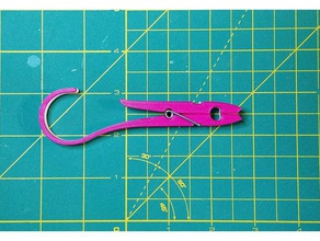 simple clothespin bathroom hook hanger 3d print model - Mito3D