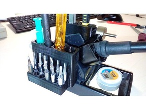 Organizatör havya standı araç sahipleri & kutu 3d print model - Mito3D