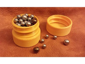 threaded container organization containers knurl knurled knurling screw cap 3d print model - Mito3D