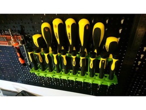 cacciavite rack desktop pegboard utensili & caselle titolare 3d print model - Mito3D