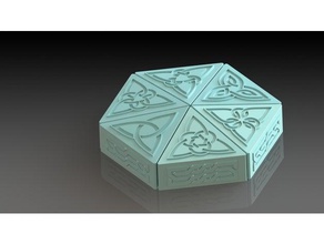 yıldız celtic kutusu kaplar Kelt sanatı haçı İrlandalı prestijli markalarından scatola depolama 3d print model - Mito3D