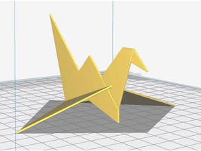 origami grue art d'oiseaux oiseaux de la grues l'origami papier 3d print model - Mito3D