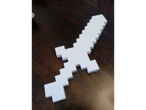 minecraft épée jouets & accessoires de jeux l'épée 3d print model - Mito3D