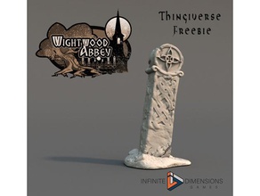 wightwood abbey marker stone buildings & structures dungeons dragons frostgrave minatures tabletop gaming 3d print model - Mito3D