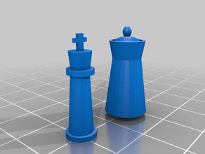 king&queen 3d-drucken 3d print model - Mito3D