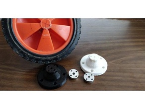 wheel aluminum mounting hub diy 3d print model - Mito3D