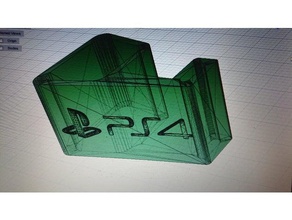 einfache Fuß-ps4 pro-ps4-logo video-Spiele playstation4 playstation 4 ps4 pro 3d print model - Mito3D