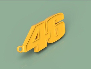 vr-46 logosu Anahtarlık işaretler ve logolar doktor 46 valentino rossi vr 3d print model - Mito3D