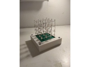 4x4x4 led cubo caso eletrônica arduino atmega diodo emissor de luz leds pcb 3d print model - Mito3D