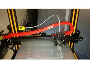 creality cr-10 x-axis cable chain 3d printer parts management mod cr10 cr-10s s4 s5 ender 2 3d print model - Mito3D