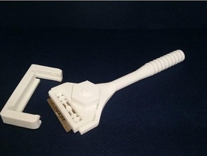 razor scraper handle tools aquarium blade 3d print model - Mito3D
