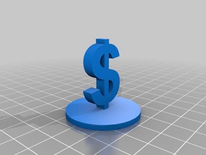 dollar sign models 3d print model - Mito3D
