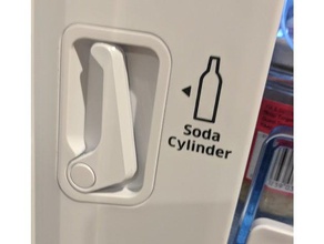 samsung chef fridge soda cylinder door latch shim kitchen & dining 3d print model - Mito3D