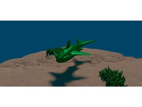 fantasy underwater creature creatures whale 3d print model - Mito3D