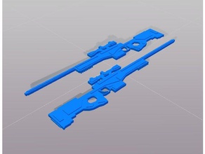 awm chaveiro jogos de vídeo csgo jogo arma rifle sniper 3d print model - Mito3D