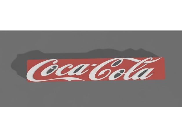 3-Fuß-Cola-Zeichen 3d-drucken Coca cola 3D print model - Mito3D