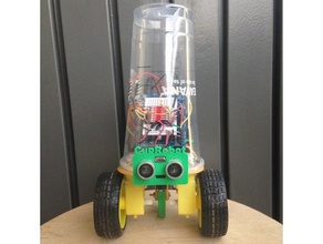 cuprobot robótica arduino o uno hc-sr04 sparkfun motor ultra-som 3d print model - Mito3D