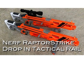 nerf raptorstrike picatinny n-strike rieles diy 3d print model - Mito3D