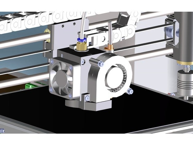 prusa i3 mkiii cabezal de impresión modificado bowden Impresora 3d las piezas druckkopf extrusora hotend mk3 remix 3D print model - Mito3D