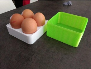 eierbox 4 utensili & caselle box uovo uova eier 3d print model - Mito3D
