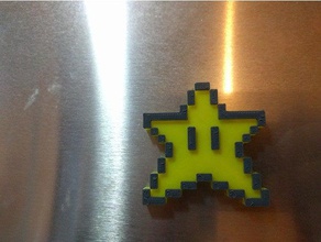 mario stella magnete del frigorifero cucina & sala da pranzo 3d print model - Mito3D