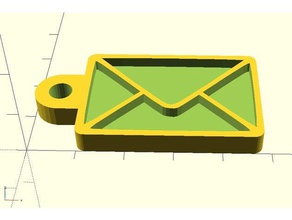 caixa de correio chaveiro chaveiros dupla cores schlsselanhnger 3d print model - Mito3D