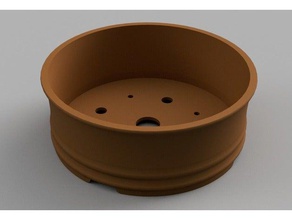 bonsai Topf Runder Boden Lippen - kein support drucken outdoor & Garten bonsai-Pflanzer bonsai-Topf pflanze Pflanzer pot 3d print model - Mito3D