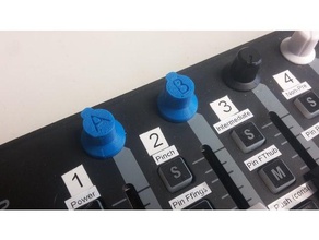 korg nanokontrol labelled knob caps music cap label midi controller pot 3d print model - Mito3D