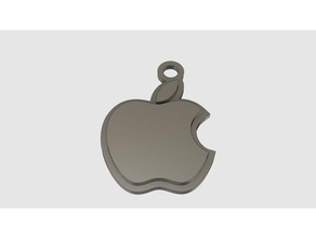 apple logo portachiavi monete & distintivi 3d print model - Mito3D