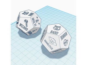 random class die dice 3d print model - Mito3D