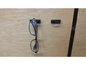 des yeux en verre de sécurité support d'agrafe porte-outils & boîtes lunettes clip soleil 3d print model - Mito3D