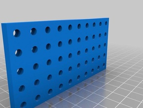 100x50mm optical mounting breadboard 3mm holes spaced 10mm apart physics & astronomy 3d print model - Mito3D