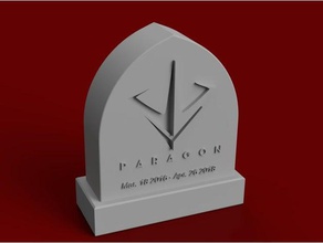 paragon tombstone tribute video games epic moba game 3d print model - Mito3D