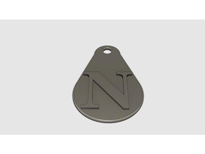 lettre n-clés pièces et badges un trousseau de clés gousset clé des lettres 3d print model - Mito3D