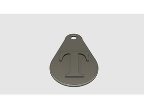 lettre t-clés pièces et badges clé un trousseau de clés gousset des lettres 3d print model - Mito3D