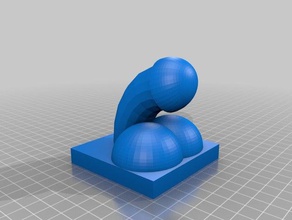 pênis A impressão 3d presente de aniversário pau n bolas pipi pequeno piada 3d print model - Mito3D