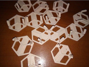 yardımcı hexa karo dayanıklı mutfak ve yemek askı hexagon duvar 3d print model - Mito3D